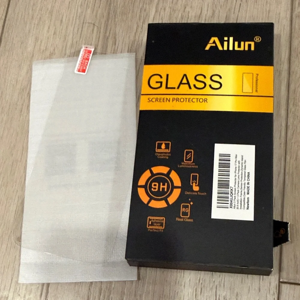 Ailun Black and Yellow Tempered Glass Screen Protector